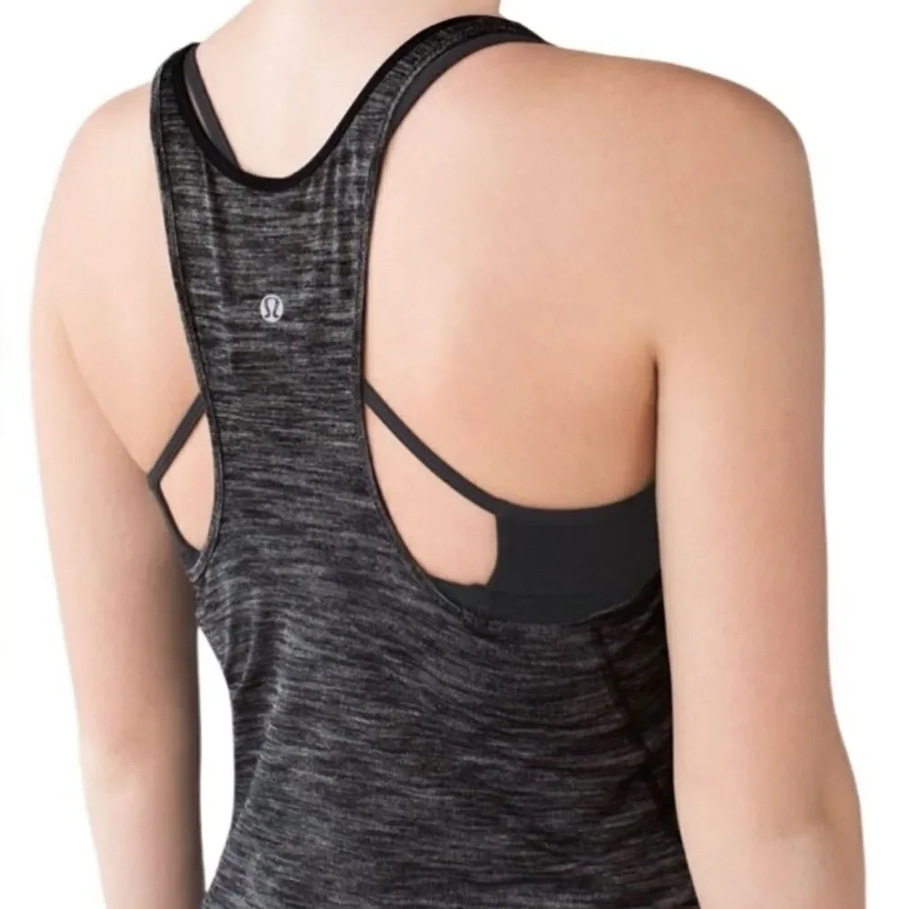 Lululemon What the Sport Singlet in Heathered Black